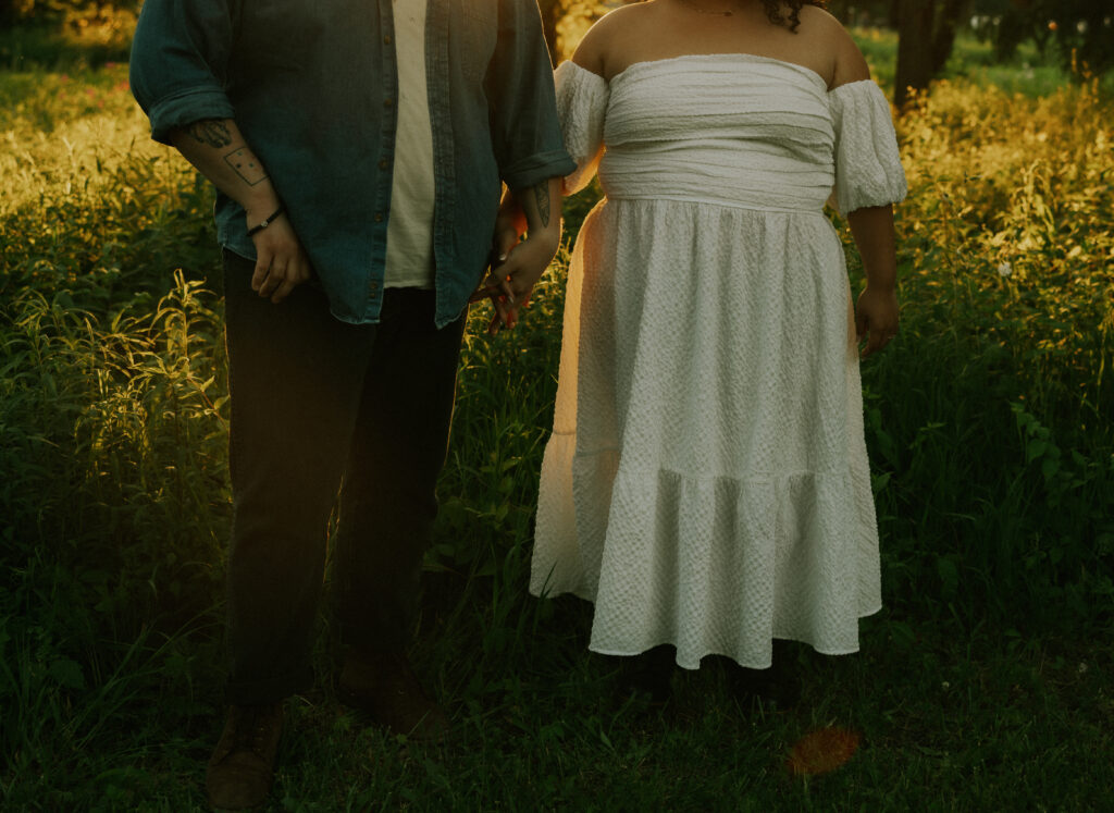 Engagement outfit inspiration, from a engagement photo shoot in Elkhart Indiana.