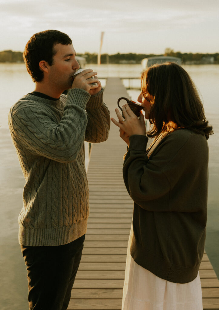 Engagement outfit inspiration, from a engagement photo shoot in Jackson, Michigan.