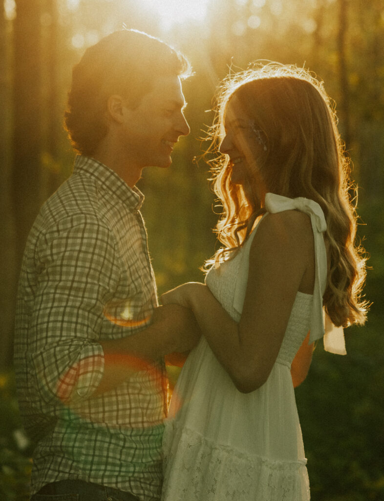 Engagement outfit inspiration, from a engagement photo shoot in Goshen, Indiana.