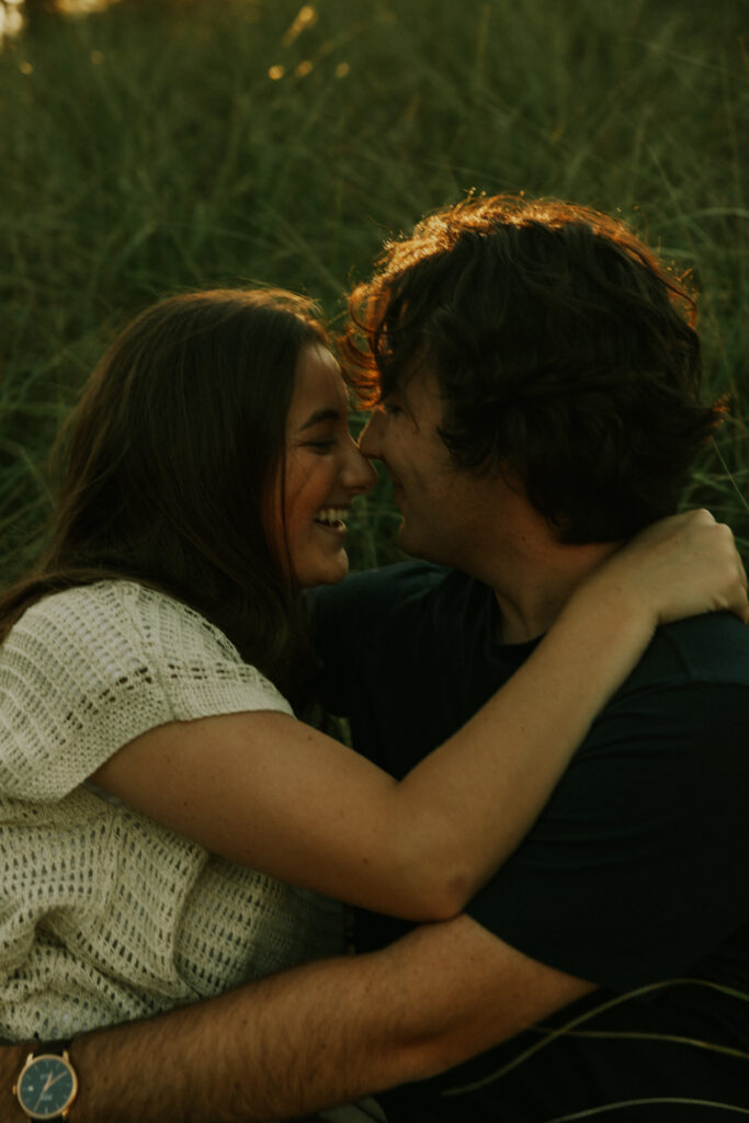 Engagement outfit inspiration, from a photo shoot in Sawyer, Michigan.