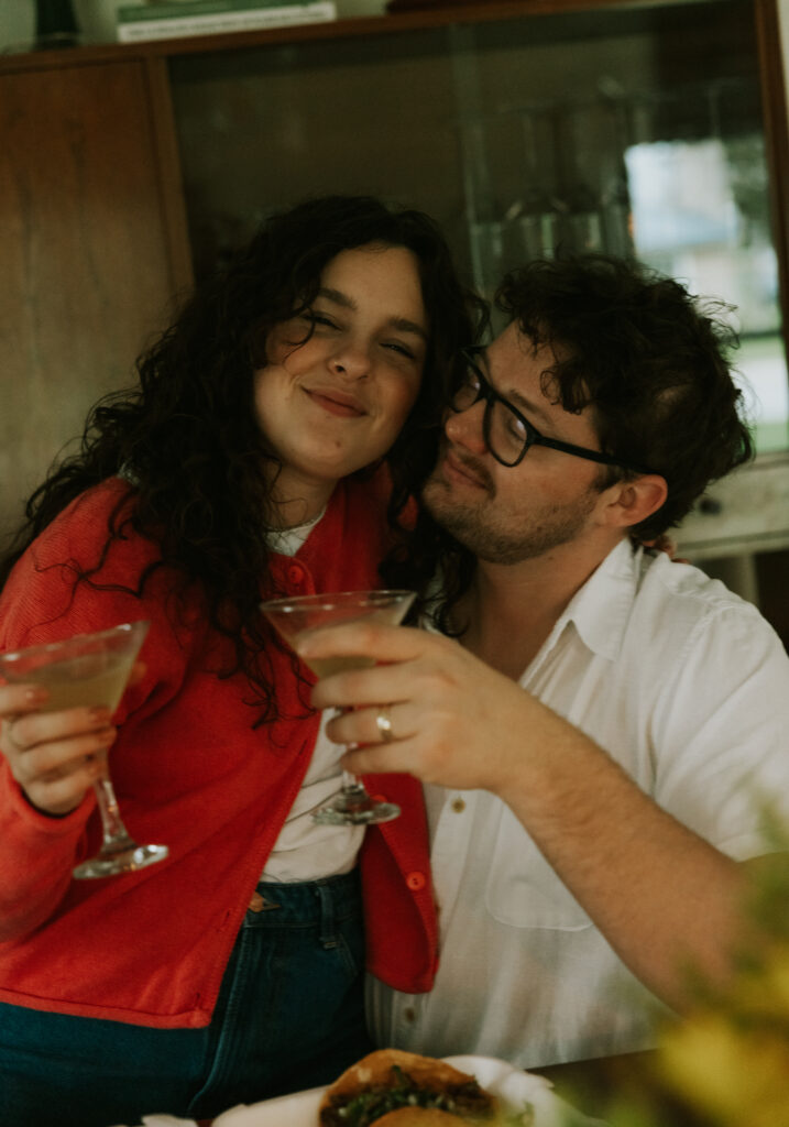 Engagement outfit inspiration, from a engagement photo shoot in Milford, Indiana.