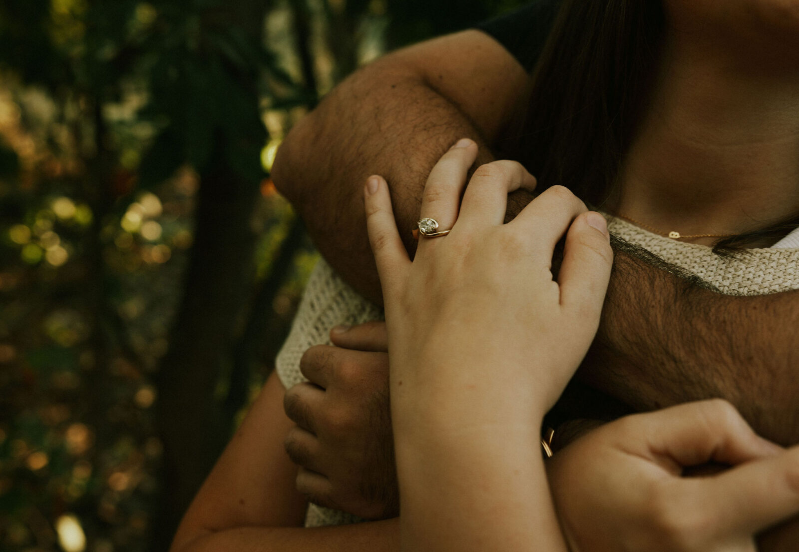 Engagement ring photo at Warren Dunes State Park.